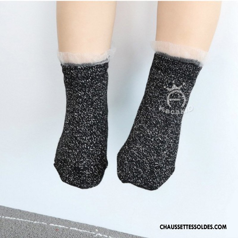 Chaussettes Courtes Fille Chaussette Courte Enfant Nouveau Bébé Tendance Été Rose Argent