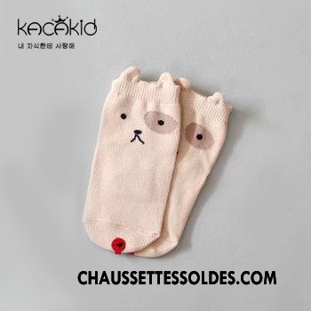 Chaussettes Courtes Fille Chaussette Courte Petit Bébé Antidérapant Femme Dessin Animé Rose