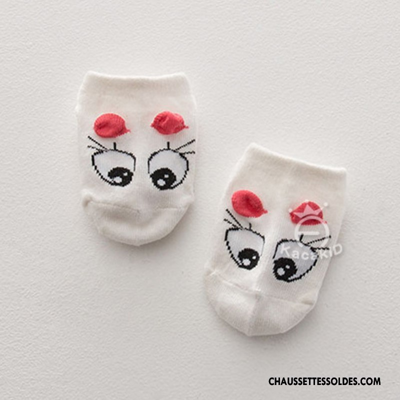 Chaussettes Courtes Fille Chaussettes En Coton Enfant Charmant Chat Homme Bébé Blanc