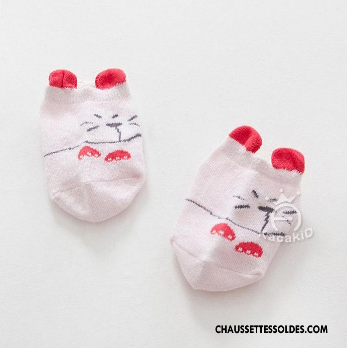 Chaussettes Courtes Fille Chaussettes En Coton Enfant Charmant Chat Homme Bébé Blanc