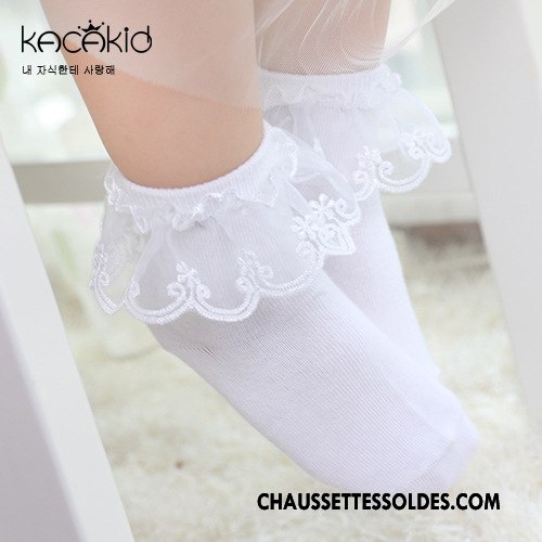 Chaussettes Courtes Fille Chaussettes En Coton Yarn Net Fleur Danse Enfant Été Rose