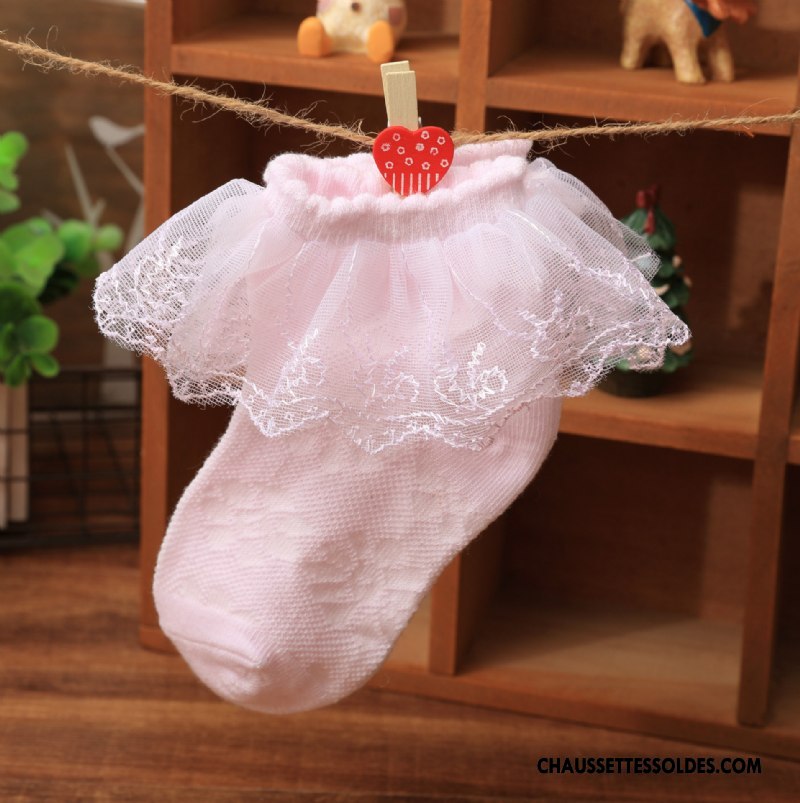 Chaussettes Courtes Fille Clair Dentelle Coton Bio Mince Chaussettes En Coton Enfant Blanc Jaune