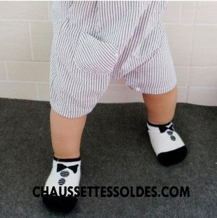 Chaussettes Courtes Fille Cravate Homme Femme Invisible Chaussette Basse Coupée 100% Coton Blanc Noir