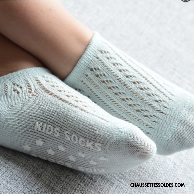 Chaussettes Courtes Fille Creux Guipure Gros Été Enfant Engrener Chaussettes En Coton Gris