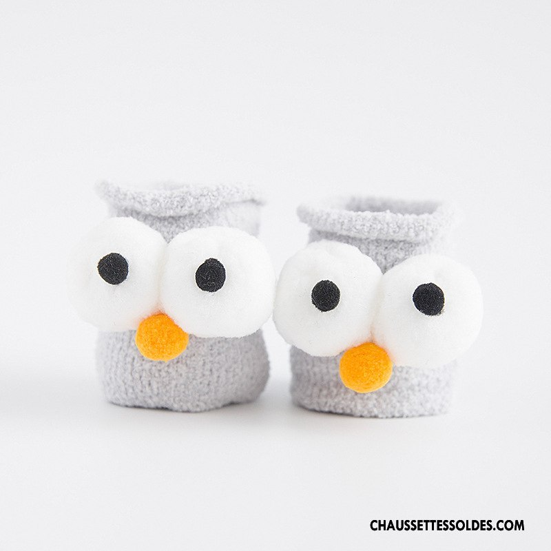Chaussettes Courtes Fille Créatif Matelassé Gros Enfant Thermiques Œil Bleu