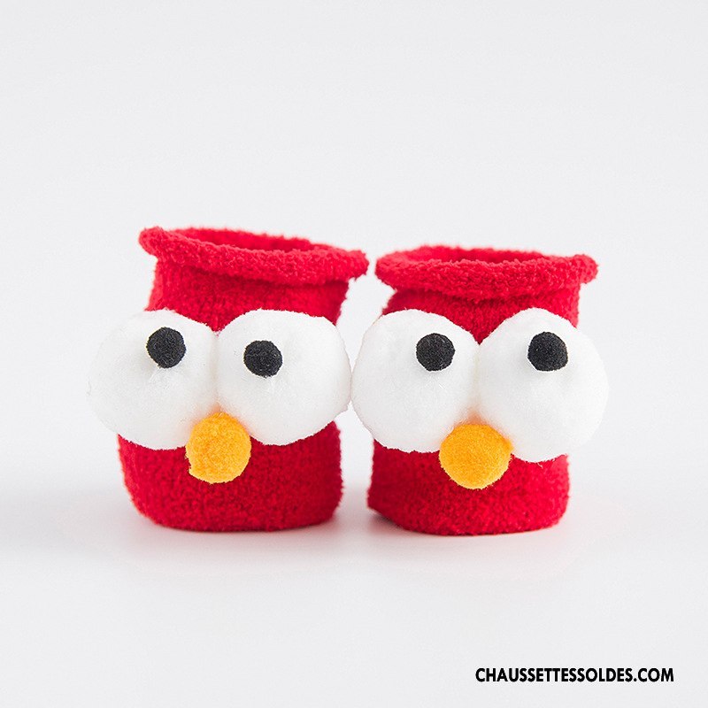 Chaussettes Courtes Fille Créatif Matelassé Gros Enfant Thermiques Œil Bleu
