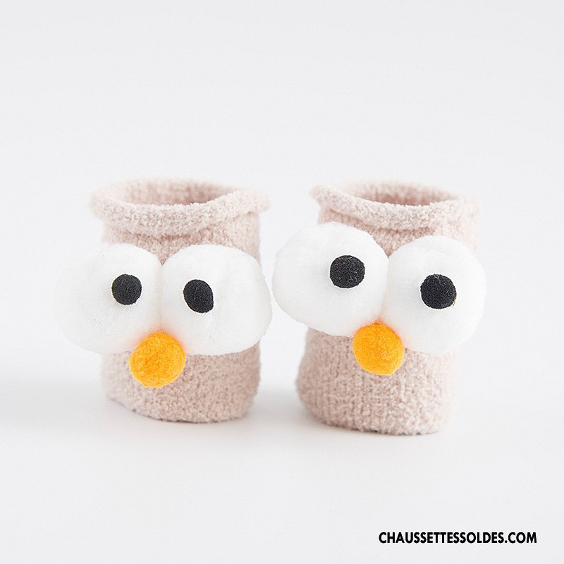 Chaussettes Courtes Fille Créatif Matelassé Gros Enfant Thermiques Œil Bleu