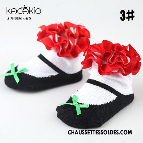 Chaussettes Courtes Fille Dentelle Printemps Nouveau Toutes Les Saisons Dessin Animé Dimensionnel Rose