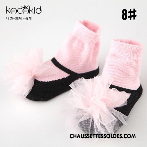 Chaussettes Courtes Fille Dentelle Printemps Nouveau Toutes Les Saisons Dessin Animé Dimensionnel Rose