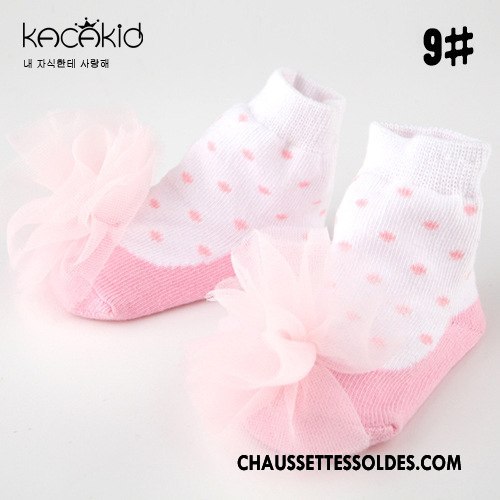 Chaussettes Courtes Fille Dentelle Printemps Nouveau Toutes Les Saisons Dessin Animé Dimensionnel Rose