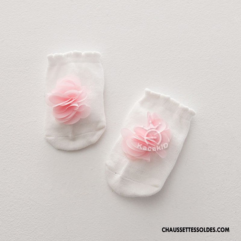 Chaussettes Courtes Fille Dessin Animé Dimensionnel Chaussette Courte Le Nouveau Enfant Antidérapant Blanc