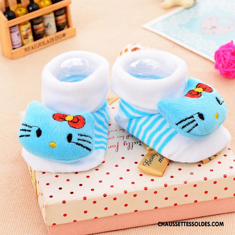 Chaussettes Courtes Fille Dessin Animé Dimensionnel Enfant Nouveau Bébé 100% Coton Vert