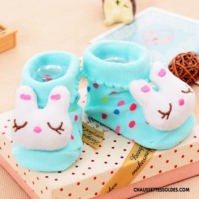 Chaussettes Courtes Fille Dessin Animé Dimensionnel Enfant Nouveau Bébé 100% Coton Vert