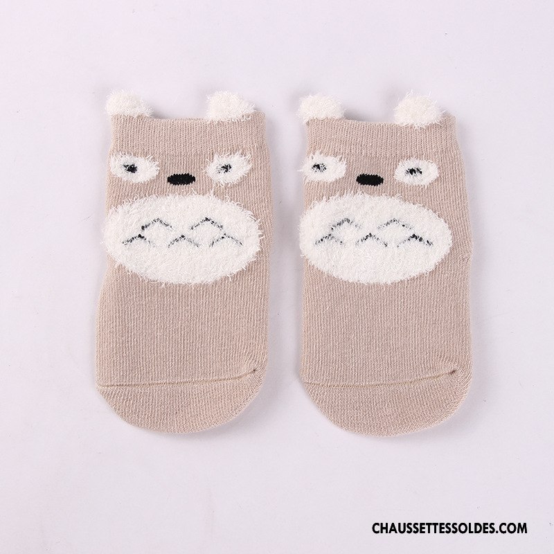 Chaussettes Courtes Fille Dessin Animé Enfant Plume Dimensionnel Yarn Bébé Rose