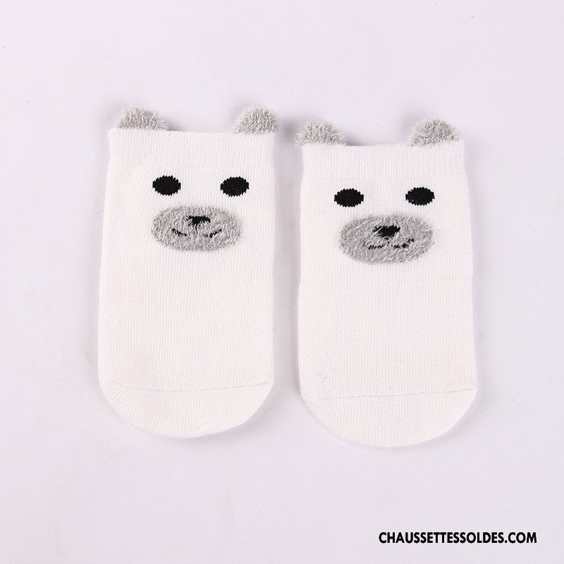 Chaussettes Courtes Fille Dessin Animé Enfant Plume Dimensionnel Yarn Bébé Rose