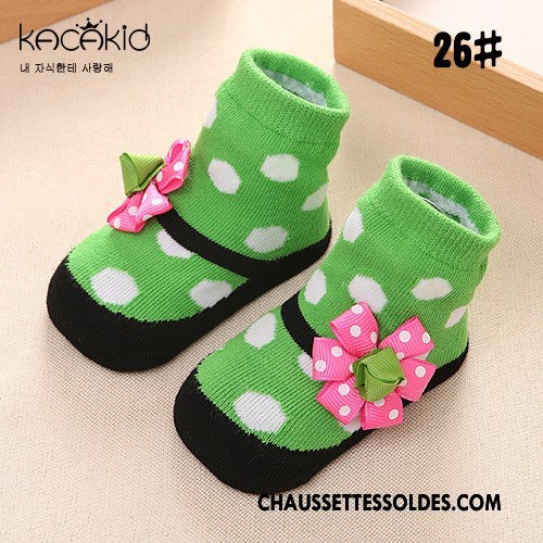 Chaussettes Courtes Fille Dessin Animé Printemps Enfant Papillon L'automne Dentelle Rose