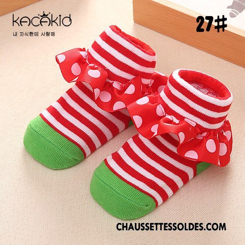 Chaussettes Courtes Fille Dessin Animé Printemps Enfant Papillon L'automne Dentelle Rose