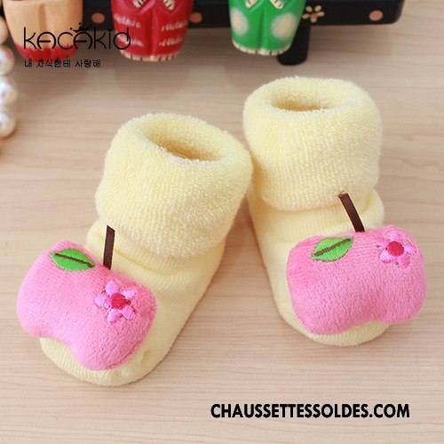 Chaussettes Courtes Fille Enfant Bébé Dimensionnel Hiver Terry Nouveau Rose