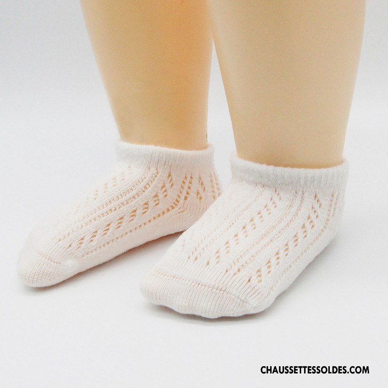 Chaussettes Courtes Fille Enfant Bébé Respirant Engrener Été Coton Bio Jaune