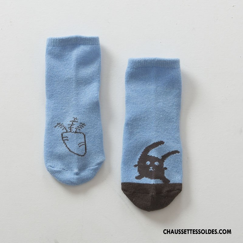 Chaussettes Courtes Fille Enfant Chaussette Courte Dessin Animé Homme Le Nouveau Petit Bleu