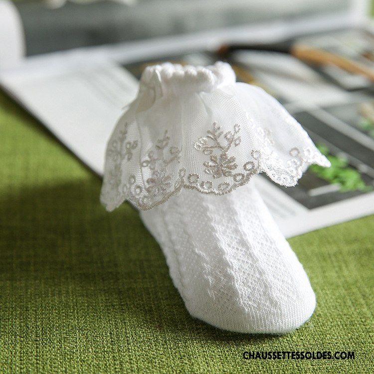 Chaussettes Courtes Fille Enfant Dentelle Nouveau Chaussette Courte Bébé Femme Blanc