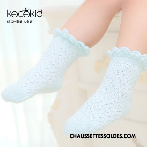 Chaussettes Courtes Fille Enfant Grille Dentelle Respirant Cuisse Fishnet Piqûre Rose