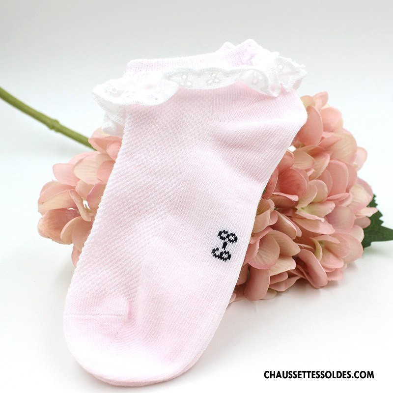 Chaussettes Courtes Fille Enfant Légère Engrener Dentelle Princesse Printemps Blanc