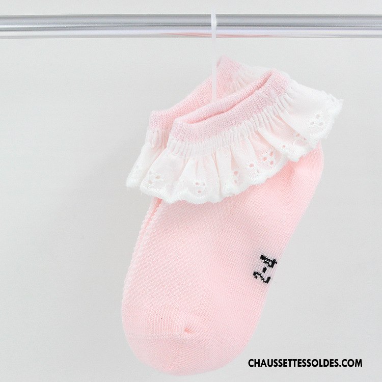 Chaussettes Courtes Fille Enfant Légère Engrener Dentelle Princesse Printemps Blanc