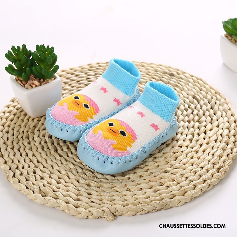 Chaussettes Courtes Fille Enfant Nouvelles Arrivées Terry Renforcé Printemps L'automne Bleu