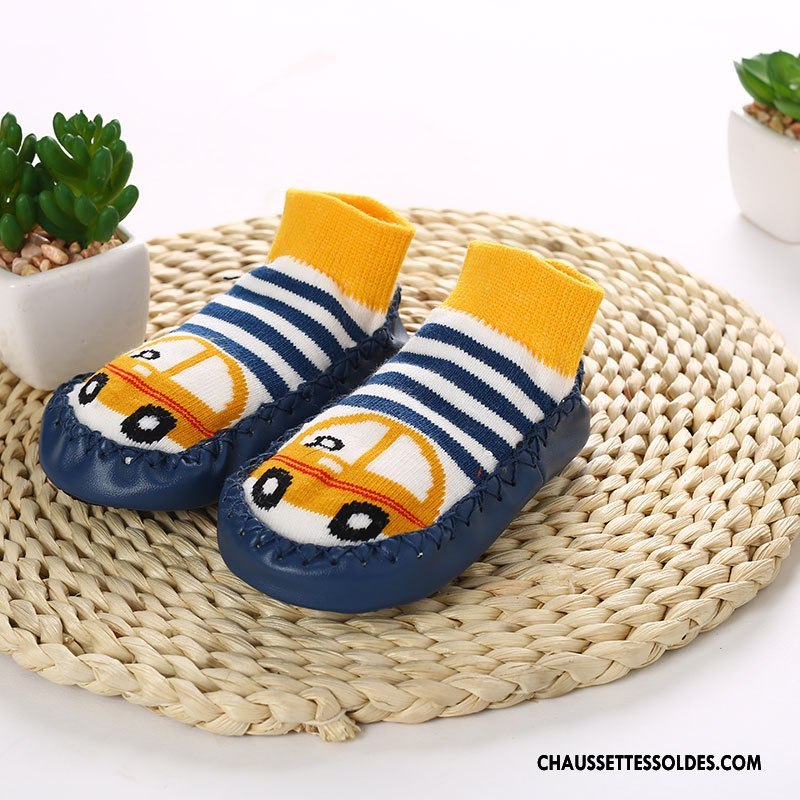 Chaussettes Courtes Fille Enfant Nouvelles Arrivées Terry Renforcé Printemps L'automne Bleu