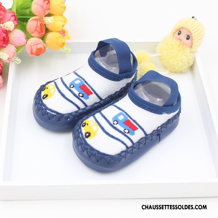 Chaussettes Courtes Fille Enfant Printemps Nouveau Antidérapant Chaussures De Skate Coton Bio Bleu