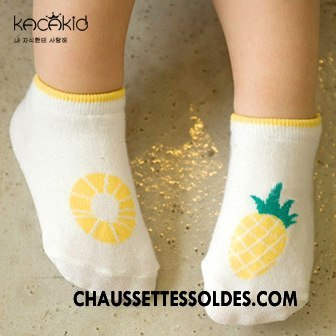 Chaussettes Courtes Fille Femme Coton Printemps Fruit Homme Enfant Blanc