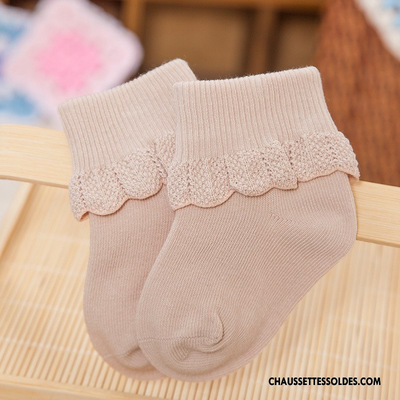 Chaussettes Courtes Fille Femme Printemps Dentelle Bébé Enfant Le Nouveau Rose