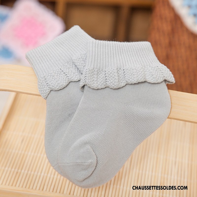 Chaussettes Courtes Fille Femme Printemps Dentelle Bébé Enfant Le Nouveau Rose