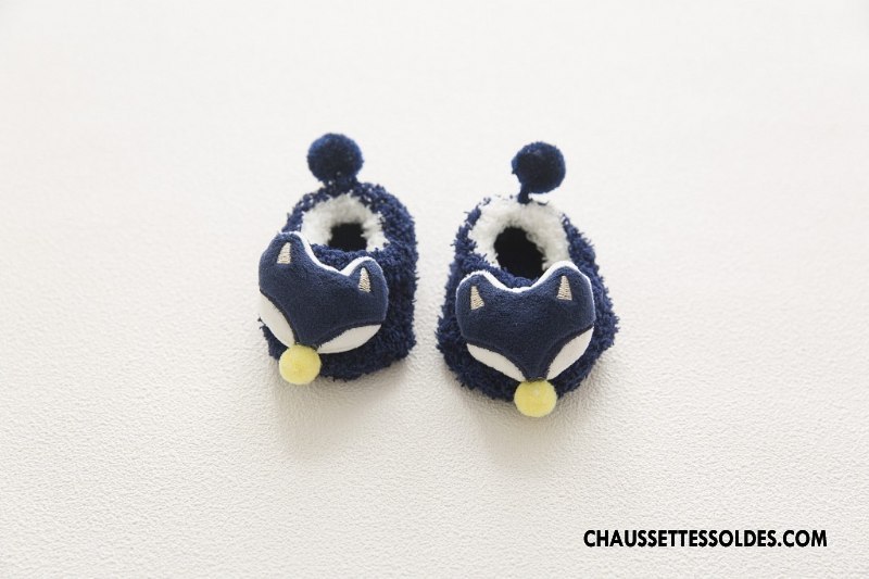Chaussettes Courtes Fille Hiver Bébé Animal Enfant Dimensionnel Dessin Animé Bordeaux