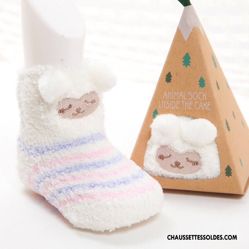 Chaussettes Courtes Fille Homme Hiver Femme L'automne Bébé Antidérapant Marron
