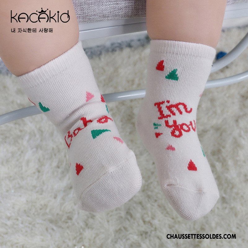 Chaussettes Courtes Fille L'automne Enfant Homme Printemps Chaussette Courte Lettre Blanc
