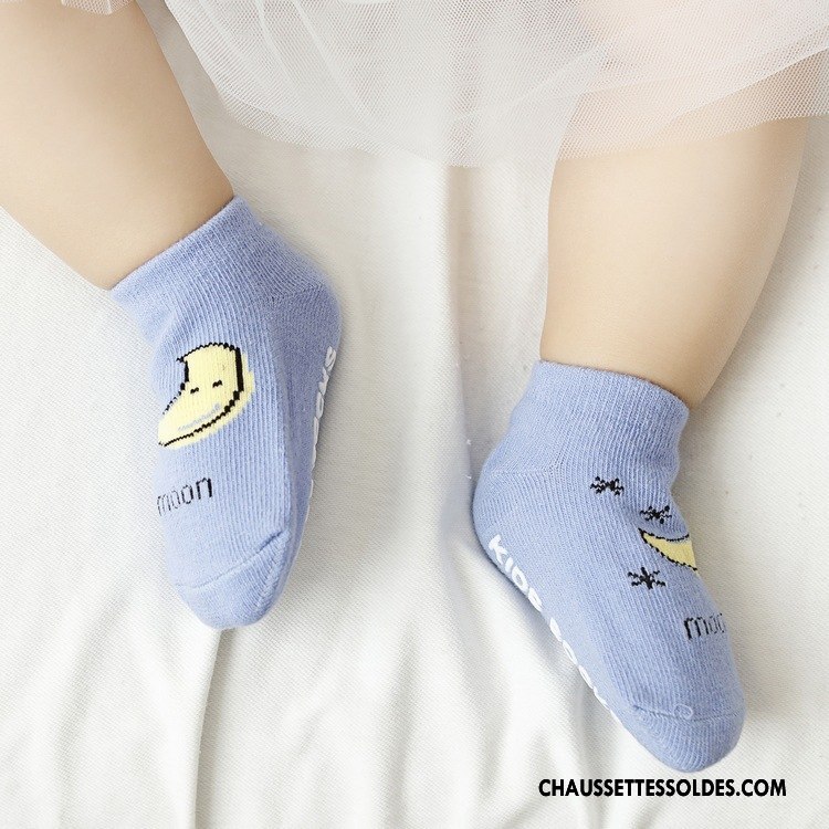Chaussettes Courtes Fille Le Nouveau Enfant Bouche Libre Chaussette Basse Coupée Dessin Animé 100% Coton Blanc
