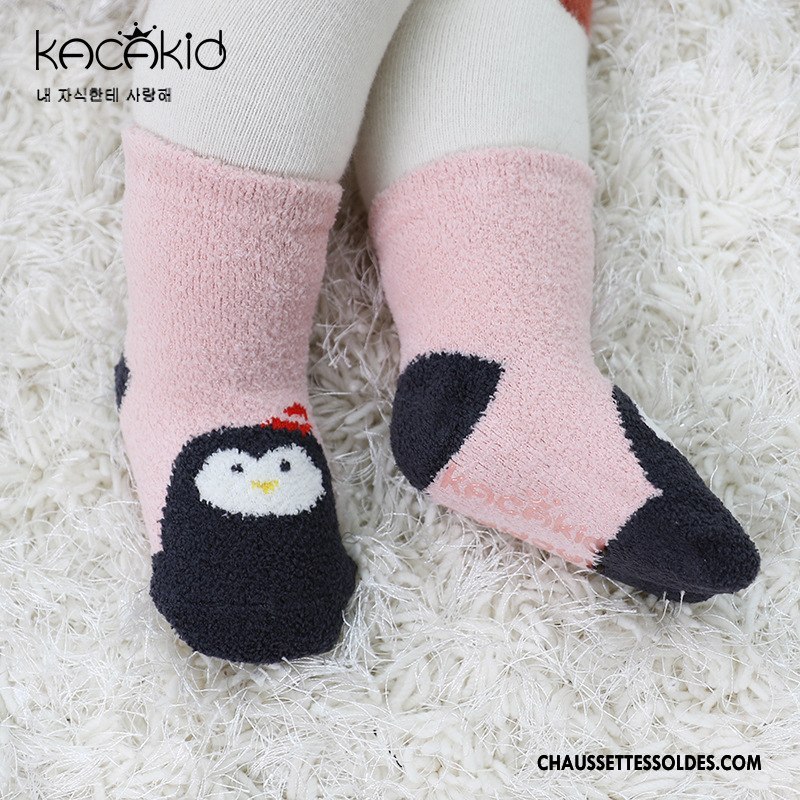 Chaussettes Courtes Fille Le Nouveau Fluide Doux Hiver Homme Thermiques Enfant Rose