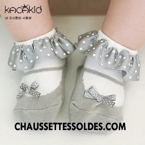 Chaussettes Courtes Fille Le Nouveau L'automne 100% Coton Dentelle Doux Antidérapant Blanc