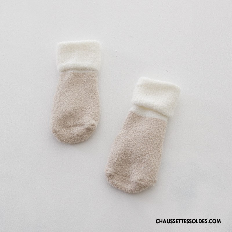 Chaussettes Courtes Fille Le Nouveau L'automne Thermiques Fluide Doux Chaussette Courte Femme Rose