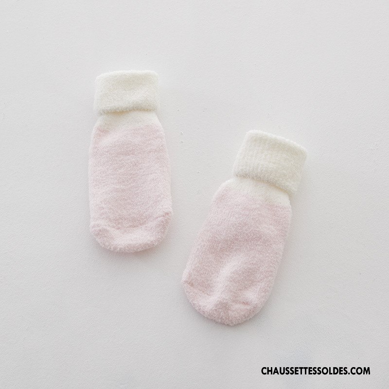 Chaussettes Courtes Fille Le Nouveau L'automne Thermiques Fluide Doux Chaussette Courte Femme Rose