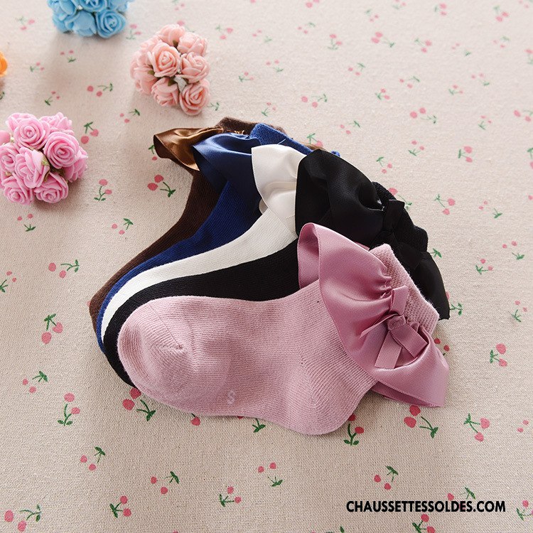 Chaussettes Courtes Fille Le Nouveau Printemps Femme Milieu Enfant Petit Bleu Marin
