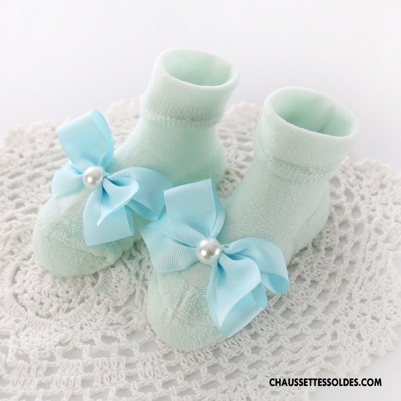 Chaussettes Courtes Fille Princesse Printemps Perle Papillon Enfant L'automne Violet