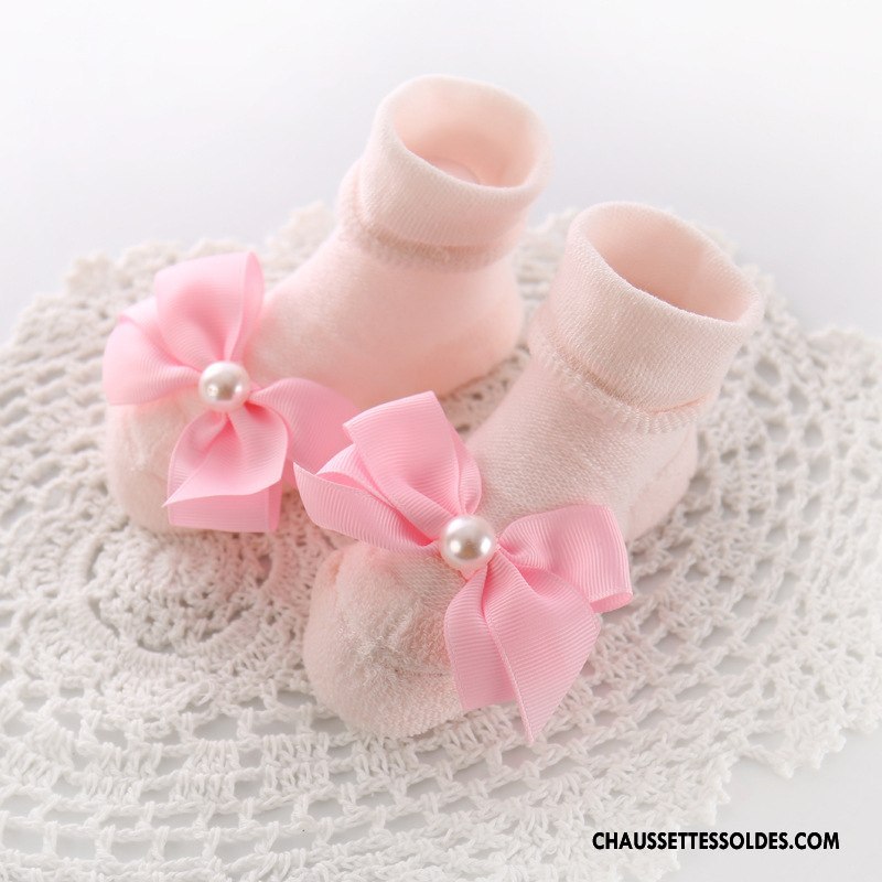 Chaussettes Courtes Fille Princesse Printemps Perle Papillon Enfant L'automne Violet