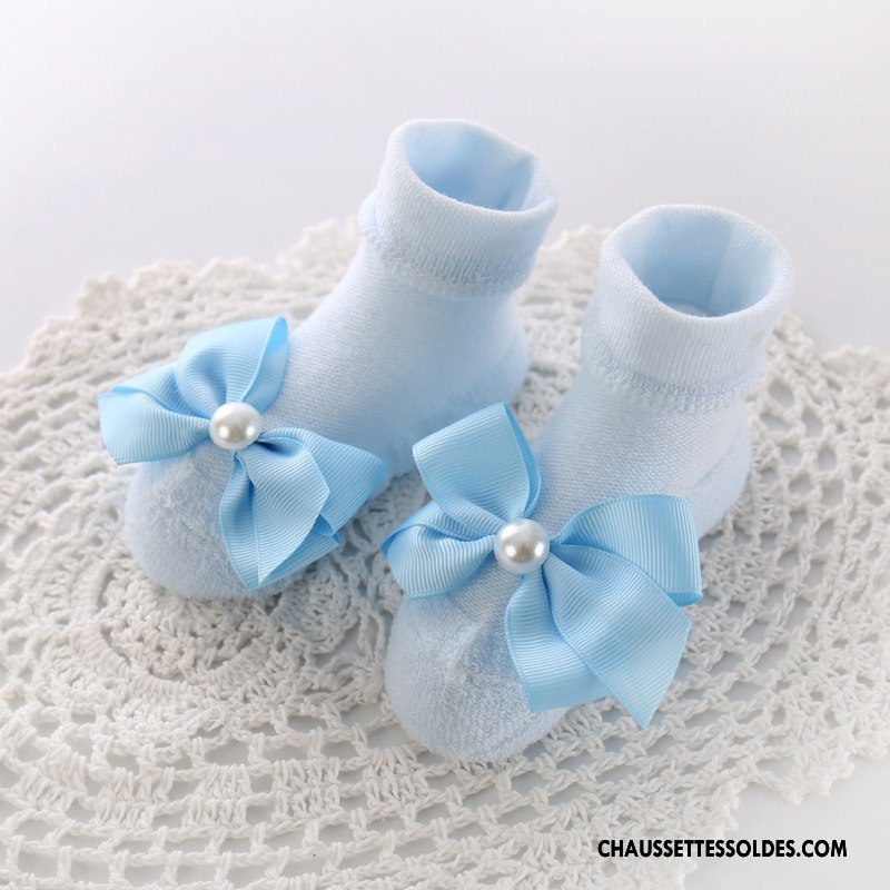 Chaussettes Courtes Fille Princesse Printemps Perle Papillon Enfant L'automne Violet