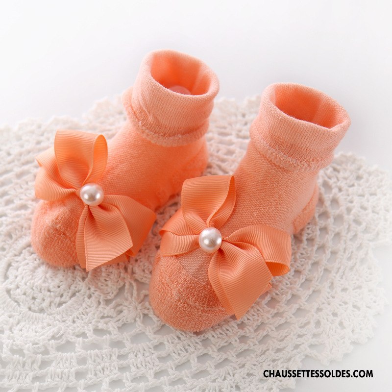 Chaussettes Courtes Fille Princesse Printemps Perle Papillon Enfant L'automne Violet