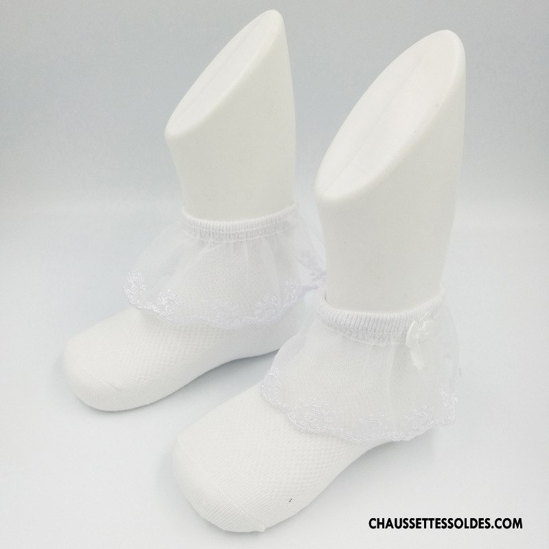 Chaussettes Courtes Fille Printemps Enfant Été Chaussette Courte Cuisse Fishnet Dentelle Rose