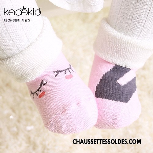 Chaussettes Courtes Fille Renforcé Chaussette Courte Asymétrie Bébé Terry Dessin Animé Jaune