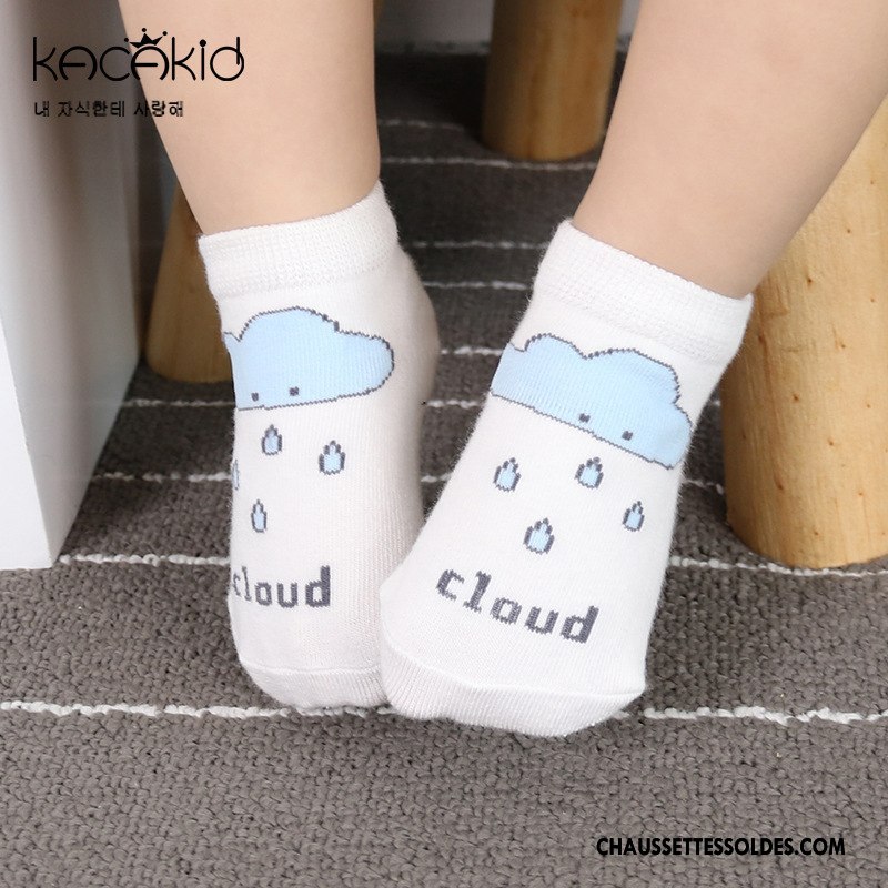 Chaussettes Courtes Fille Soleil Bébé Charmant Chaussette Basse Coupée Enfant 100% Coton Bleu